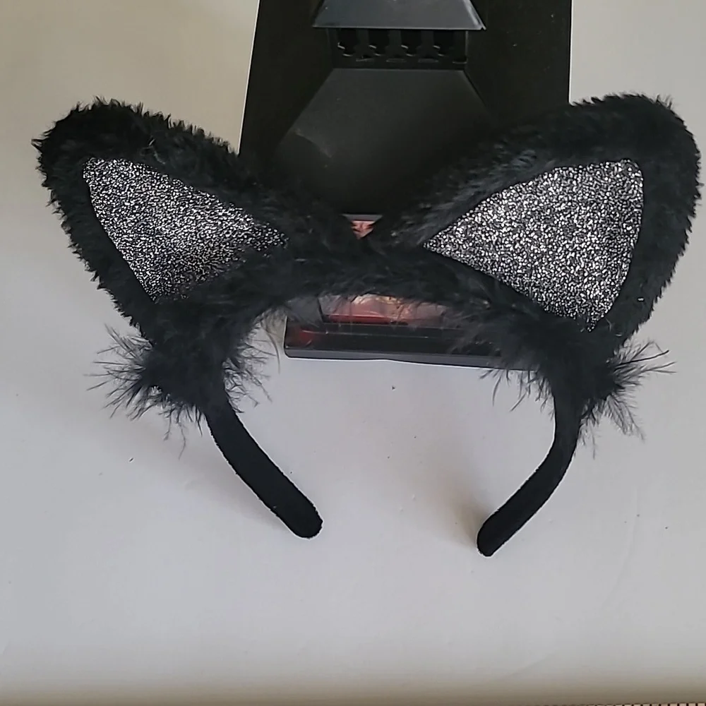 Madigras Masquerade Mask Cat Ear Headband Party Costume Halloween